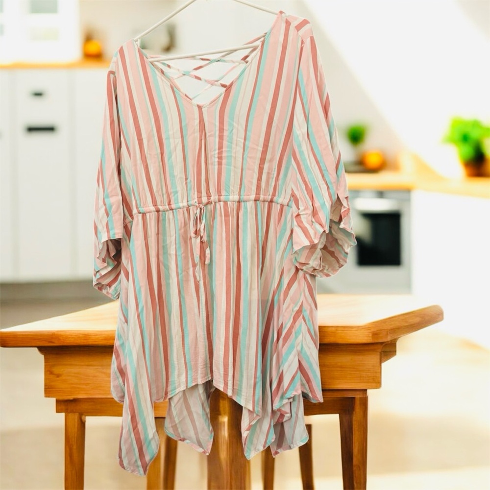 Torrid Multicolor Striped Blouse
